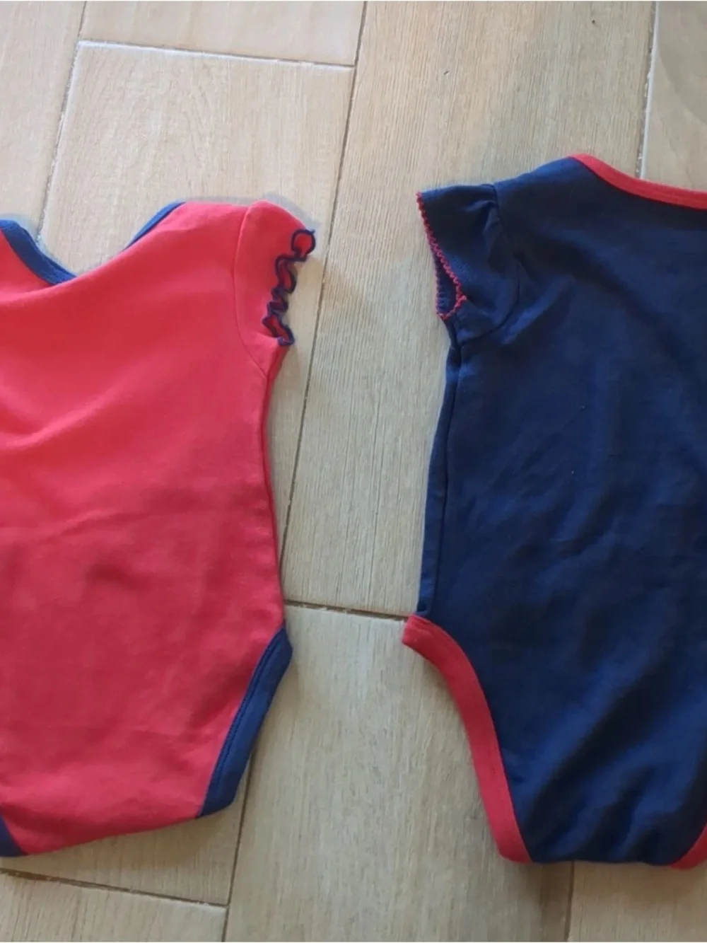 Los Angeles Angels merch Baby Girl Onesies - Red & Navy Set 0-3 and 3-6 months